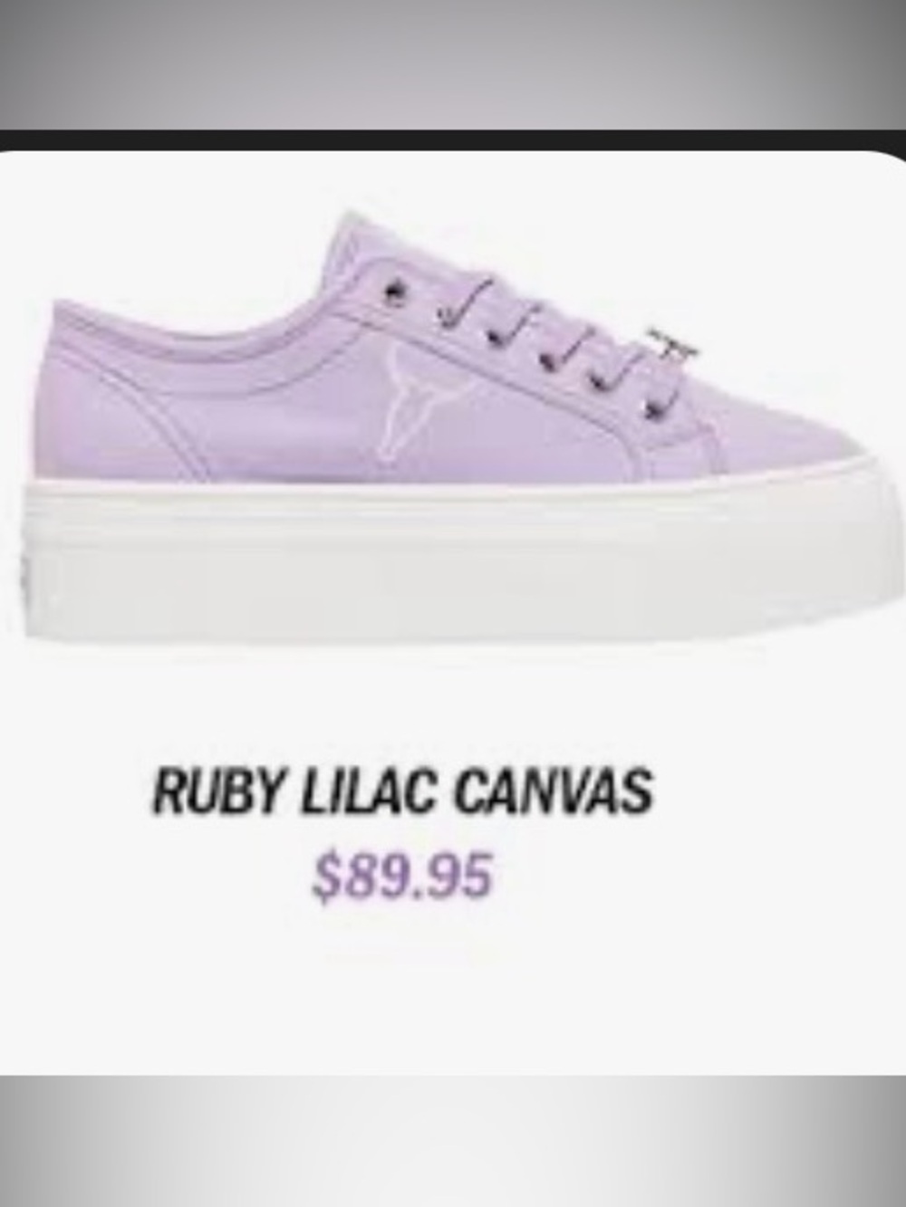 Windsor Smith “Ruby Lilac” Canvas Platform Sneakers